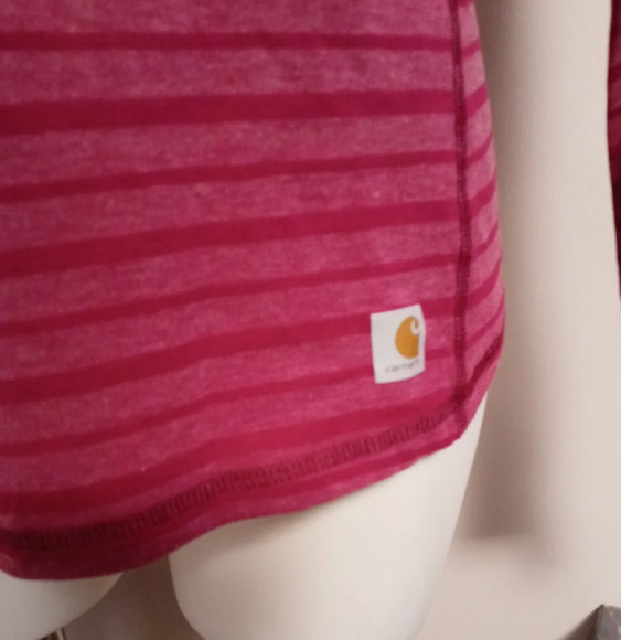 NWOT Carhartt pink vneck shirt - Picture 3 of 7